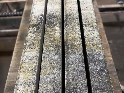 Бордюр садовый 1000х200х80 №23 "Жёлтый агат", фактура гладкий, гранитная, мрамор-1