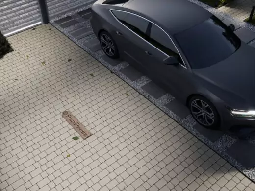 Тротуарная плитка Старый город Белый, фактура гладкий, гранитная, мрамор, высота 40 мм, 60 мм-2